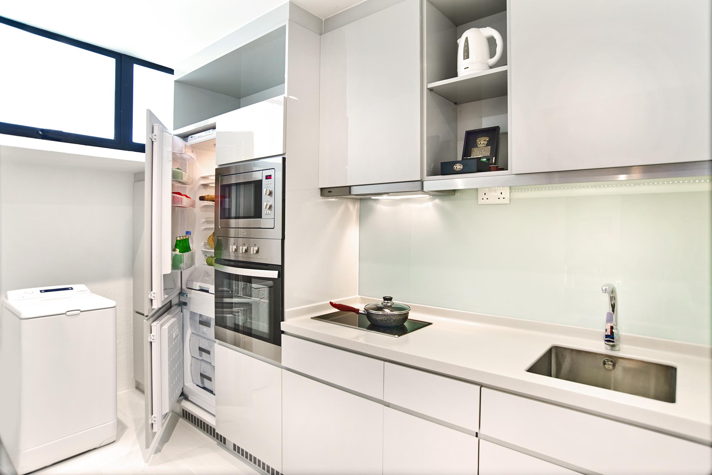 Goodwood Park Hotel Singapur Exteriér fotografie A typical kitchen in a serviced apartment